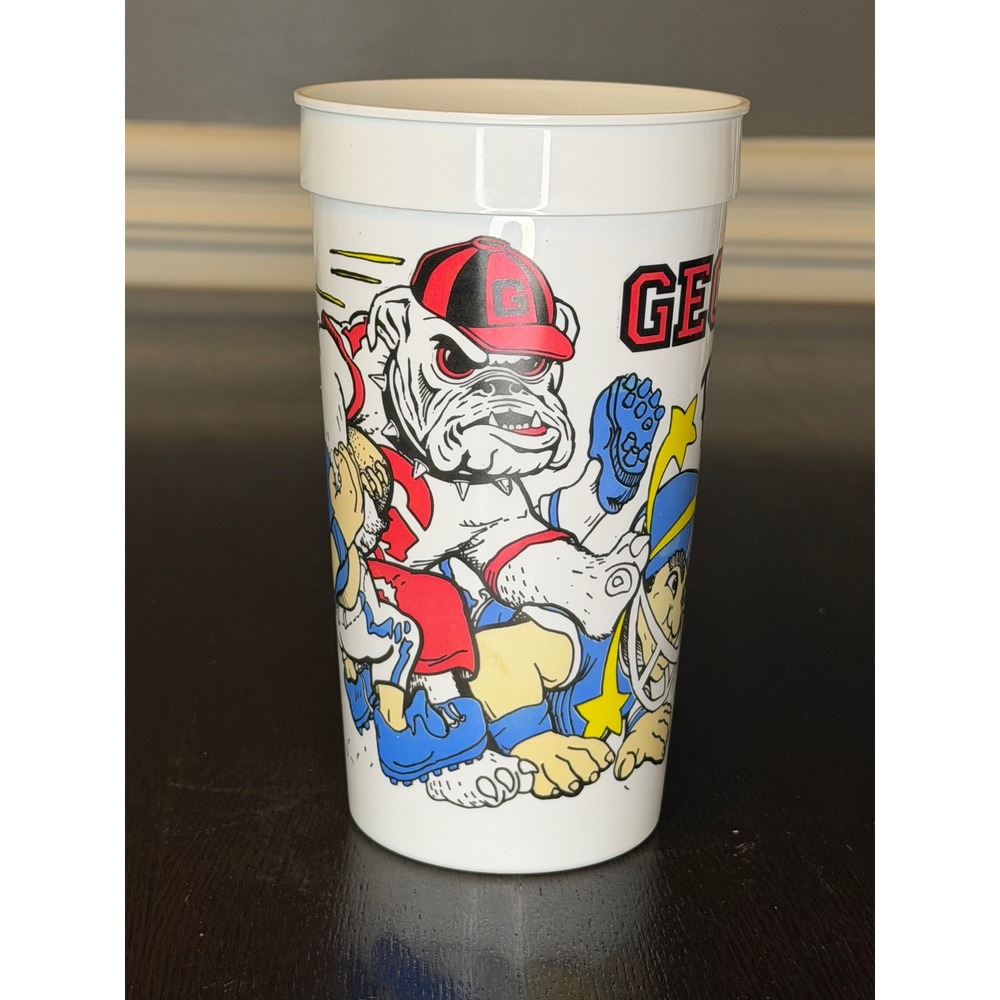 Vintage Georgia Bulldogs UGA Coca-Cola Stadium Cup NCAA Souvenir Plastic Cup